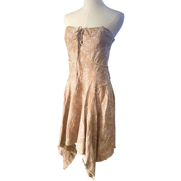 By Anthropologie Corset Lace-Up Seamed Mini Dress - Picture 3 of 8